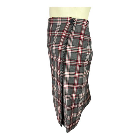 Charter Club Petites Womens Plaid Wrap Skirt Wool rayon sz 8 P - Picture 6 of 6